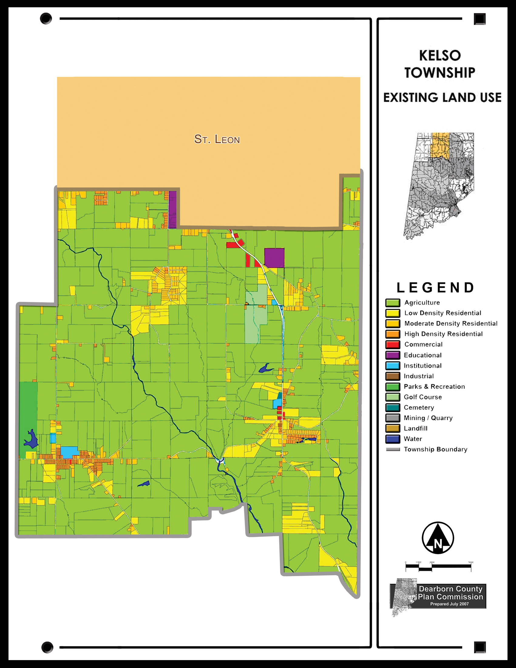 Dearborn County Property Lines Slideshow / Existing Land Use Maps Slide Show / Dearborn County, Indiana