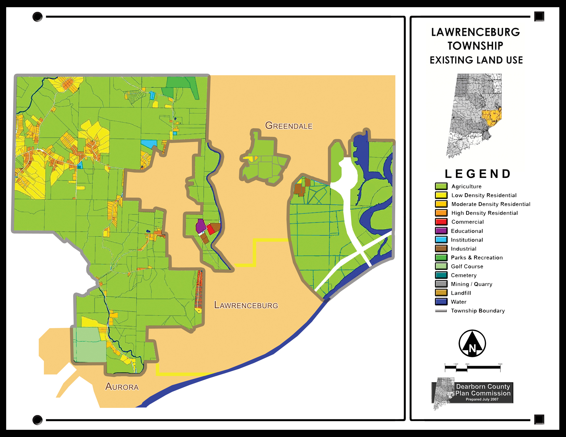 Dearborn County Property Lines Slideshow / Existing Land Use Maps Slide Show / Dearborn County, Indiana
